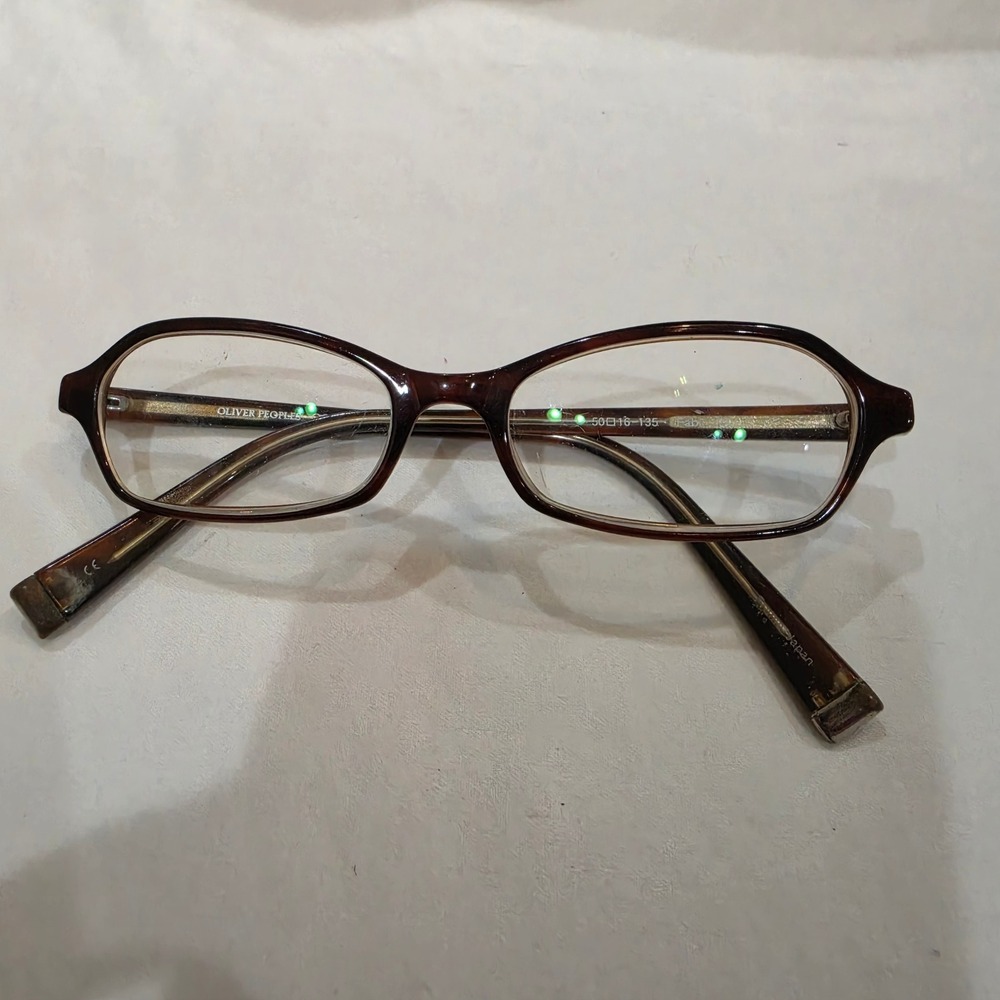 Oliver Peoples Fabi Eyeglasses Women 50-16-135 Brown Tortoise Excellent Japan